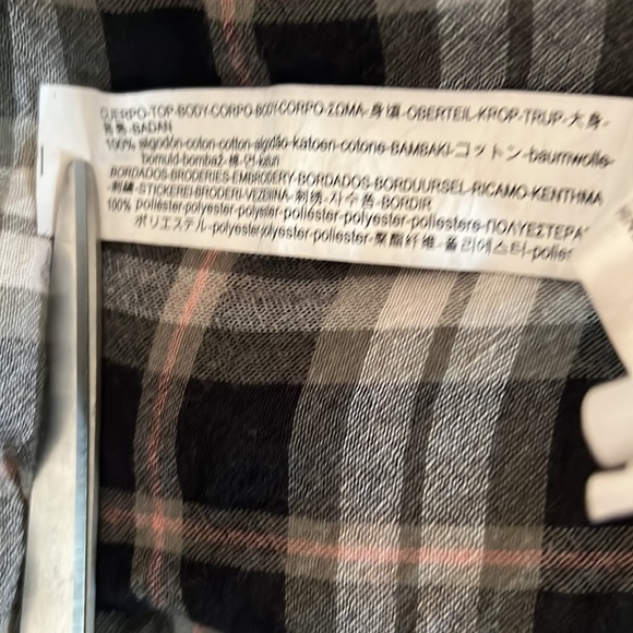 Zara Plaid Embroidered Wrap Top - Picture 5 of 8